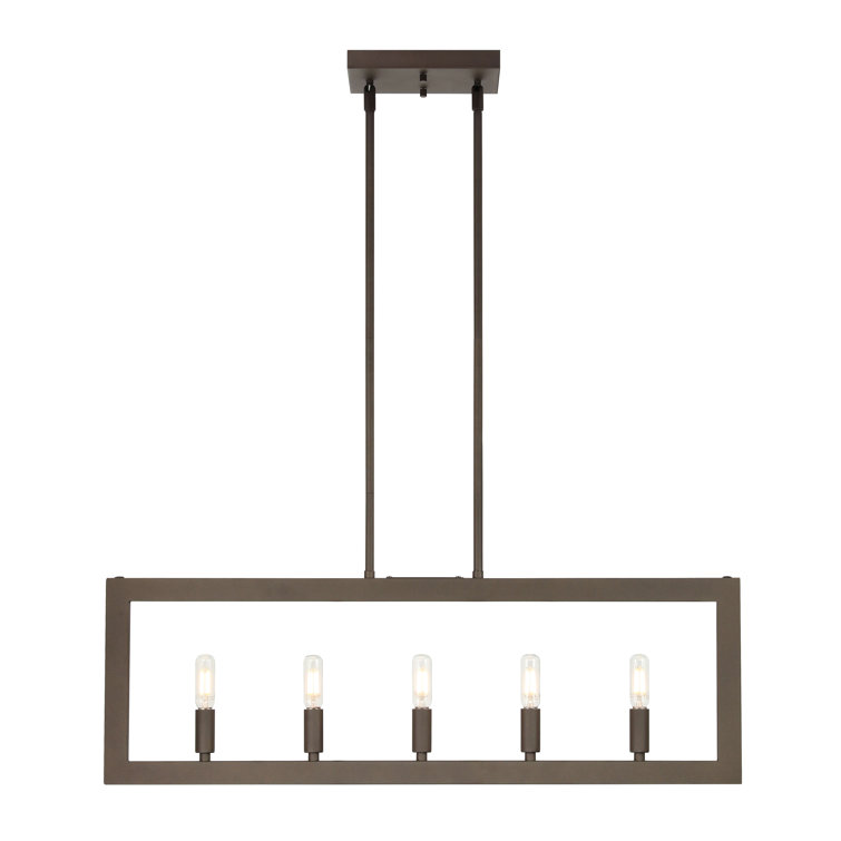 Gracie Oaks Duax Kitchen Island Pendant Lighting, 5 Light Linear